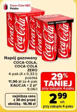 Carrefour Napój gazowany COCA-COLA, COCA-COLA ZERO oferta