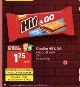 Delikatesy Centrum Ciastka Hit & GO choco & milk oferta