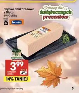 Delikatesy Centrum Szynka delikatesowa z fileta Tarczyński oferta