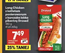 Delikatesy Centrum Long Chicken z kotletem panierowanym z kurczaka lekko pikantny Drosed oferta