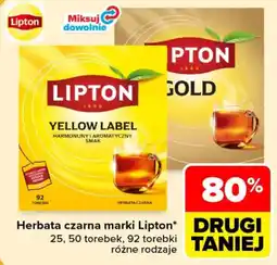 Carrefour Herbata czarna marki Lipton oferta