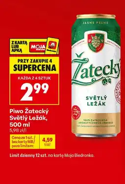 Biedronka Piwo Zatecky oferta
