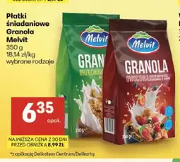 Delikatesy Centrum Płatki śniadaniowe Granola owocowa Melvit oferta