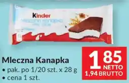 Makro Kinder Mleczna Kanapka oferta