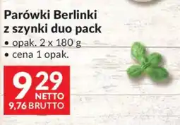 Makro Parówki Berlinki z szynki duo pack oferta