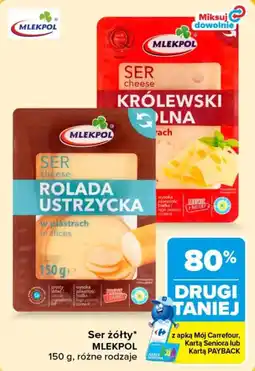 Carrefour Ser żółty mlekpol oferta