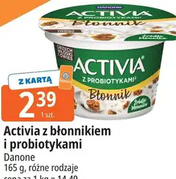 E.Leclerc Activia z błonnikiem i probiotykami Danone, różne rodzaje oferta