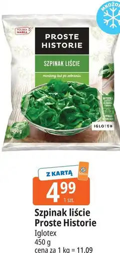 E.Leclerc Szpinak liście Proste Historie Iglotex oferta