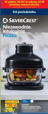 Lidl Frytkownica na gorące powietrze ze szklanym pojemnikiem SilverCrest 1500W oferta