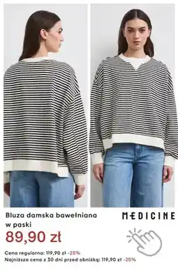 Medicine Bluza damska bawełniana w paski Medicine oferta