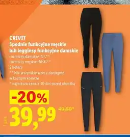 Lidl Spodnie funkcyjne męskie Crivit oferta