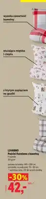 Lidl Pościel flanelowa z bawełną Livarno 140x200 cm oferta
