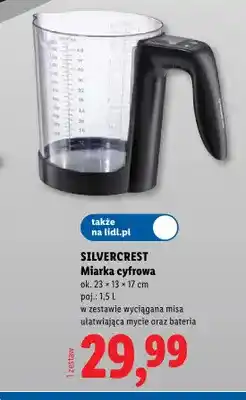 Lidl Miarka cyfrowa Silvercrest 23x13x17 cm oferta