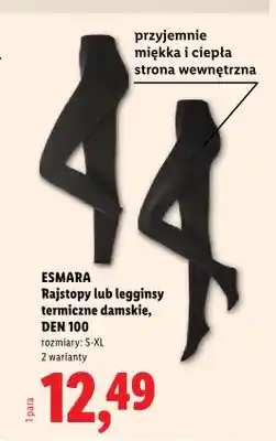 Lidl Legginsy termiczne damskie DEN 100 Esmara oferta