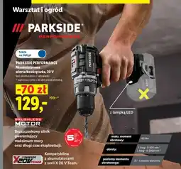 Lidl Akumulatorowa wiertarkowkrętarka Parkside Performance 20V bez akumulatora i ładowarki oferta