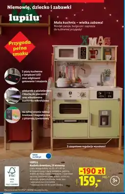 Lidl Kuchnia drewniana Lupilu 24 elementy 66x97x30 cm oferta
