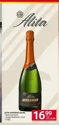 Selgros Wino musujące Alita Superior białe wytrawne oferta