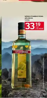 Selgros Wódka Stumbras pigwa 40% oferta