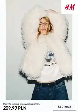 H&M Puszysta kurtka z szalowym kołnierzem H & M oferta