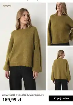 Greenpoint Luźny sweter w kolorze oliwkowej zieleni Greenpoint oferta
