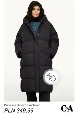 C&A Pikowany płaszcz z kapturem C&A oferta