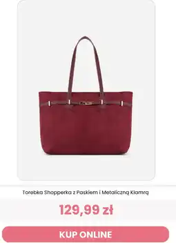 Renee Torebka Shopperka z Paskiem i Metaliczną Klamrą oferta