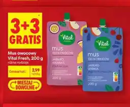 Biedronka Mus owocowy jabłko ananas marakuja Vital Fresh oferta