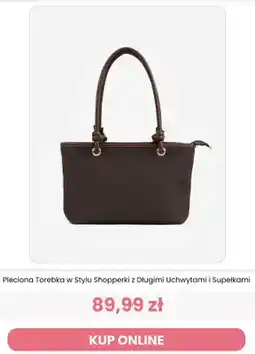 Renee Pleciona torebka w stylu shopperki z długimi uchwytami i supełkami Renee oferta