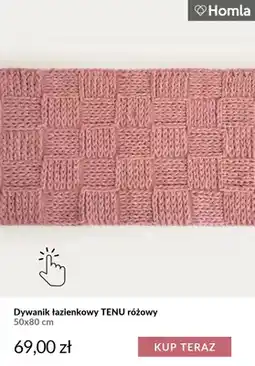 Homla Dywanik łazienkowy Tenu różowy 50x80 cm Homla oferta