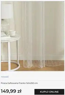Home&You Firana haftowana Franko 140x250 cm home & you oferta