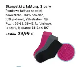 Tchibo Skarpetki z fakturą 3-pak oferta