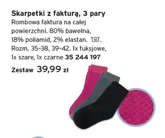 Skarpetki z fakturą 3-pak
