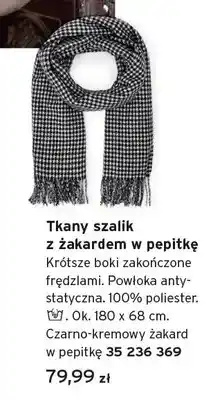 Tchibo Tkany szalik z żakardem w pepitkę oferta