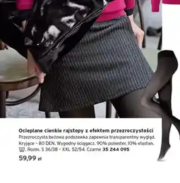 Tchibo Ocieplane cienkie rajstopy z efektem przezroczystości oferta