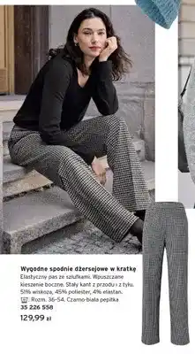 Tchibo Wygodne spodnie dżersejowe w kratkę Tchibo oferta