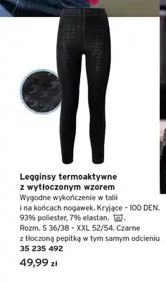 Tchibo Legginsy termoaktywne z wytłoczonym wzorem oferta