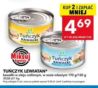 Tuńczyk kawałki w oleju roślinnym Lewiatan
