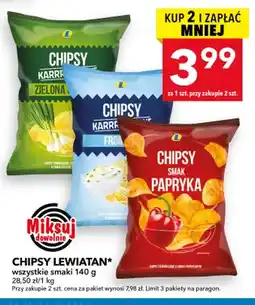 Lewiatan Chipsy karbowane zielona cebulka Lewiatan oferta