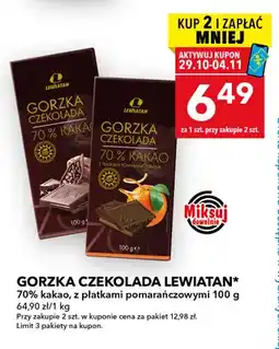 Lewiatan Gorzka czekolada 70% kakao Lewiatan oferta
