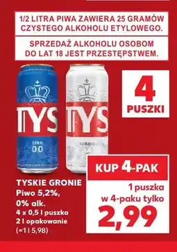 Kaufland Piwo Tyskie Gronie 5,2% oferta