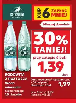 Kaufland Woda mineralna Rodowita z Roztocza oferta