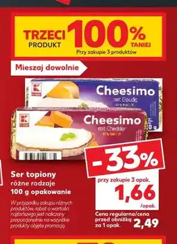 Kaufland Ser topiony Cheesimo K-Classic oferta