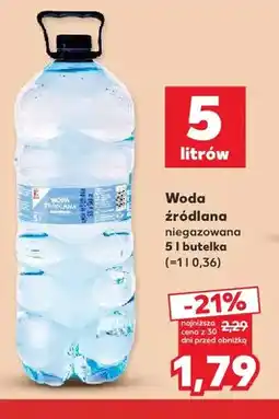 Kaufland Woda źródlana niegazowana K-Classic oferta