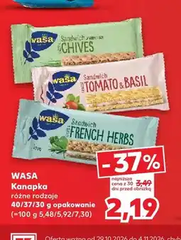 Kaufland Kanapka Wasa Sandwich Chives oferta