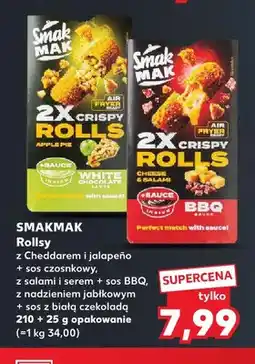 Kaufland Rollsy z cheddarem i jalapeño + sos czosnkowy Smakmak oferta