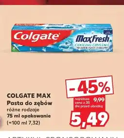 Kaufland Pasta do zębów Colgate Max oferta