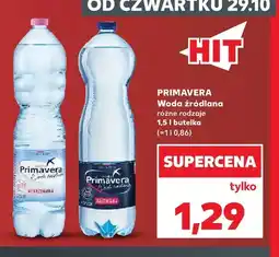 Kaufland Woda źródlana niegazowana Primavera oferta
