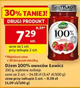 Auchan Dżem 100% owoców Łowicz oferta