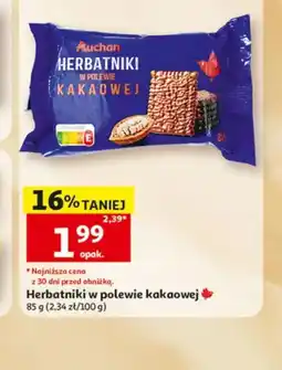 Auchan Herbatniki w polewie kakaowej oferta