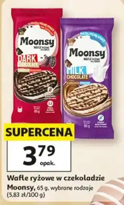 Auchan Wafle ryżowe w czekoladzie Moonsy oferta